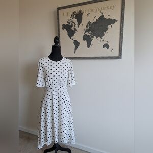Eliza J Polka Dot Midi Dress